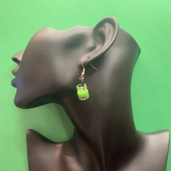 Smoothie Earring, Shake Earring, Milk Shake Earring, Funny Food Earring, Gift - Picture 4 of 4